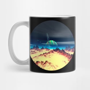 Space Art -Planet Olderades - Lunar View Mug